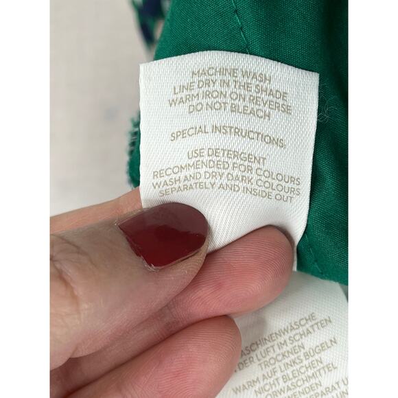 Boden True Green Geo Kensington turnup trouser pants, size 2P, EUC - Picture 4 of 10